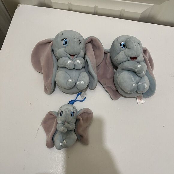 Ty Sparkle Baby DUMBO the Elephant 6" Stuffed Toy Keychain Babies Lot of 3 Plush - Picture 5 of 9